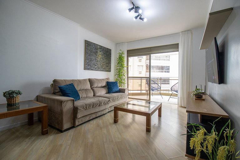 RUT23 - Quadra Mar, 4 Dorm, Sacada, TV's Smart