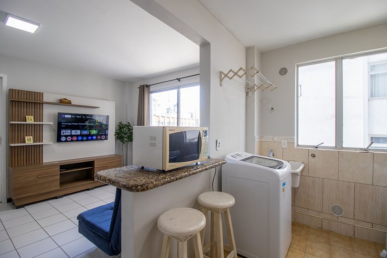 CLI83 - Quadra Mar, Calçadão, Garagem, 1 Dorm