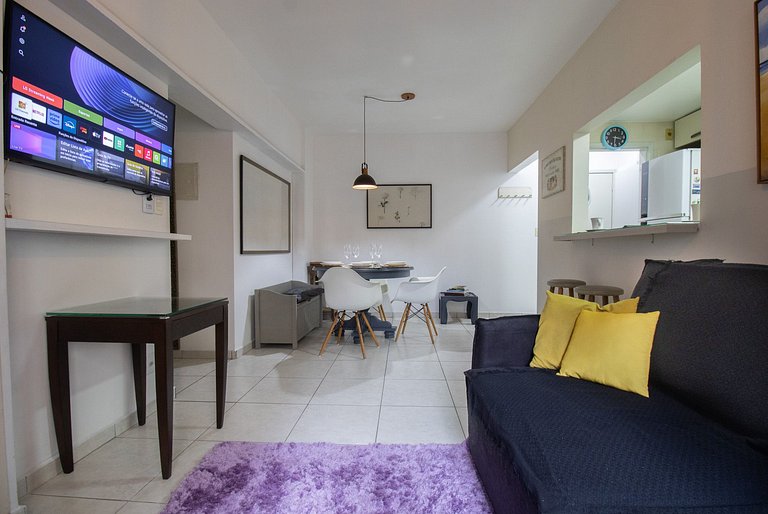 JDF22 - 1 Dorm, Quadra Mar, TV Smart