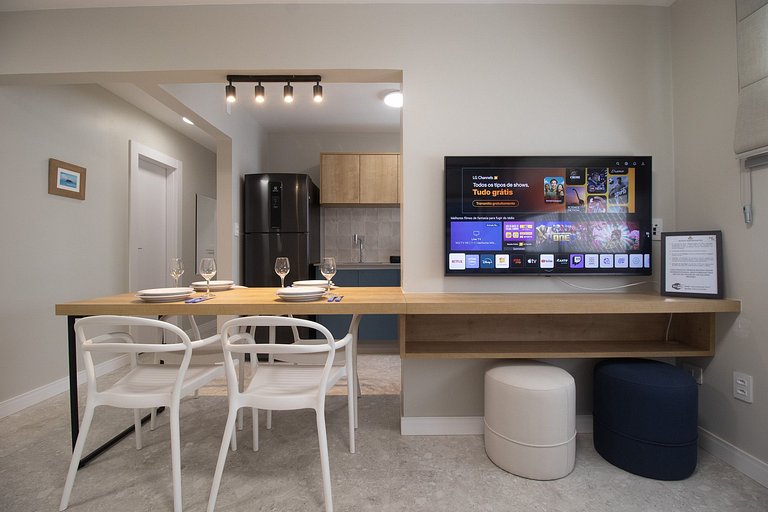 ACC12C - 2 Dorm, Quadra Mar, Climatizado, TV Smart