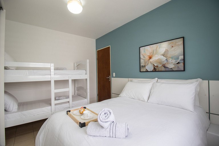 CNT92 - 3 Dorm, Av. Central, TV Smart, Wi-Fi