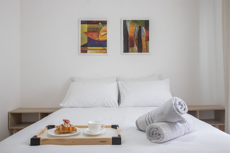 CNT92 - 3 Dorm, Av. Central, TV Smart, Wi-Fi