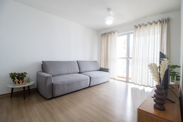 CNT92 - 3 Dorm, Av. Central, TV Smart, Wi-Fi