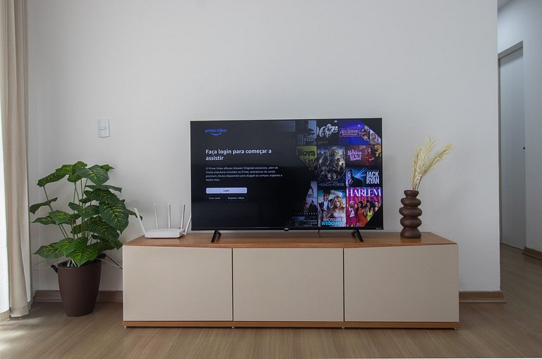 CNT92 - 3 Dorm, Av. Central, TV Smart, Wi-Fi