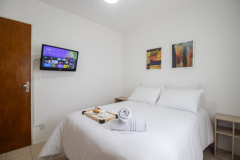 CNT92 - 3 Dorm, Av. Central, TV Smart, Wi-Fi