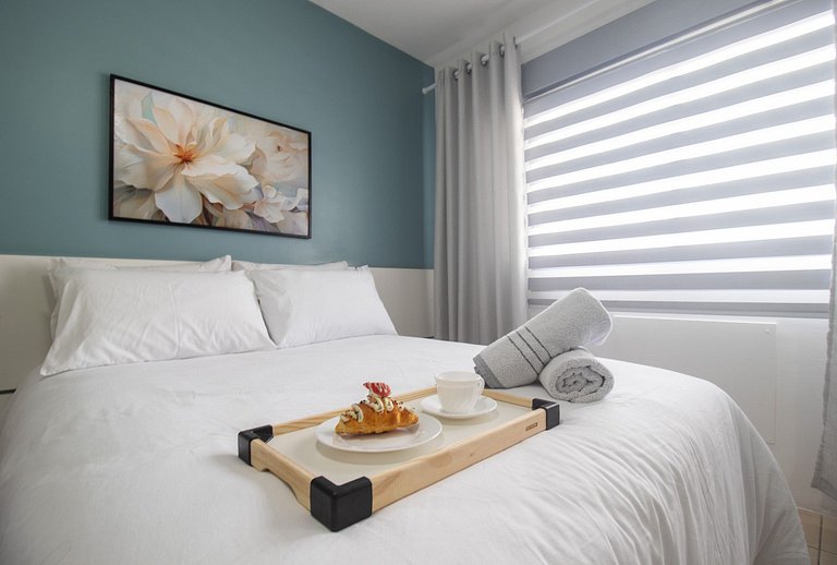 CNT92 - 3 Dorm, Av. Central, TV Smart, Wi-Fi