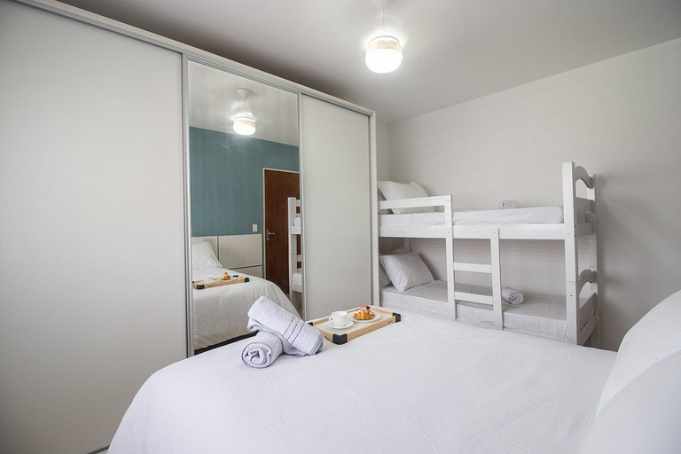 CNT92 - 3 Dorm, Av. Central, TV Smart, Wi-Fi