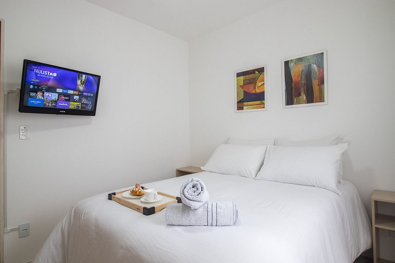 CNT92 - 3 Dorm, Av. Central, TV Smart, Wi-Fi